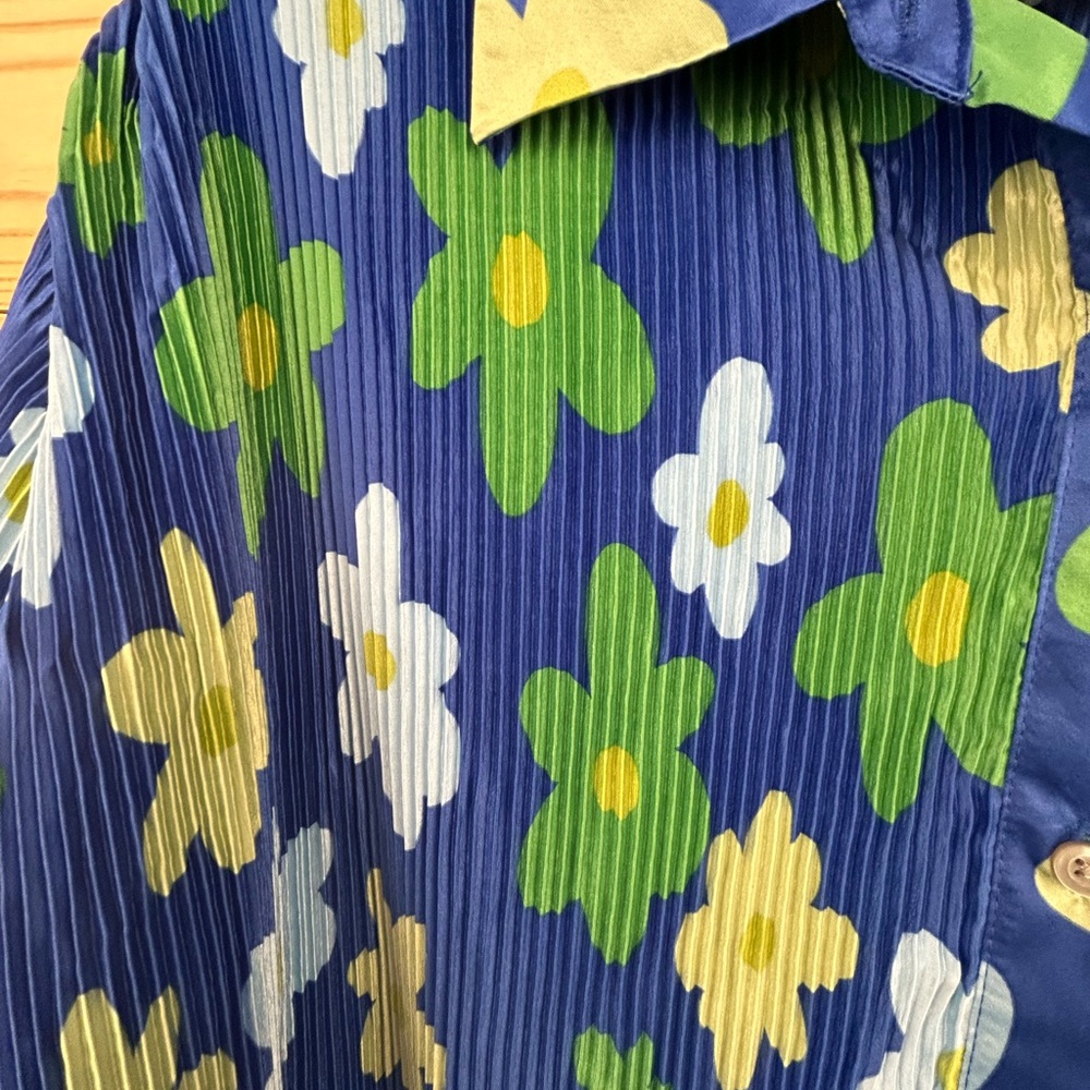 Black History Month for Target by Samantha Black blue pleated blouse NWT - Picture 3 of 4